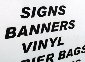 cut out letters and signwriting